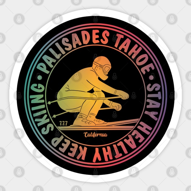 Vintage Palisades Tahoe Ski Sticker by Surrealcoin777